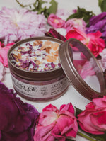 Ash & Rose LOVE NOTES Rose Petals Pink Himalayan Salt Soy Candle