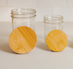 Mason Jar Storage Stopper Lids - Regular Mouth - Bamboo Switch