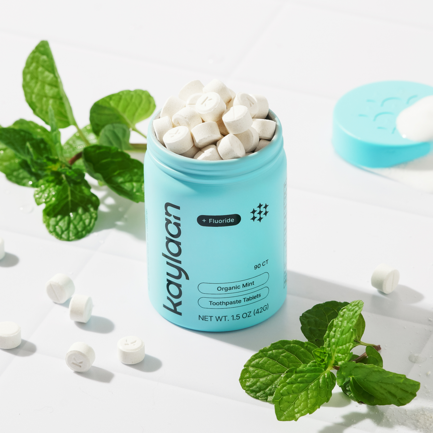 Mint Toothpaste Tablets with Fluoride  - Kaylaan