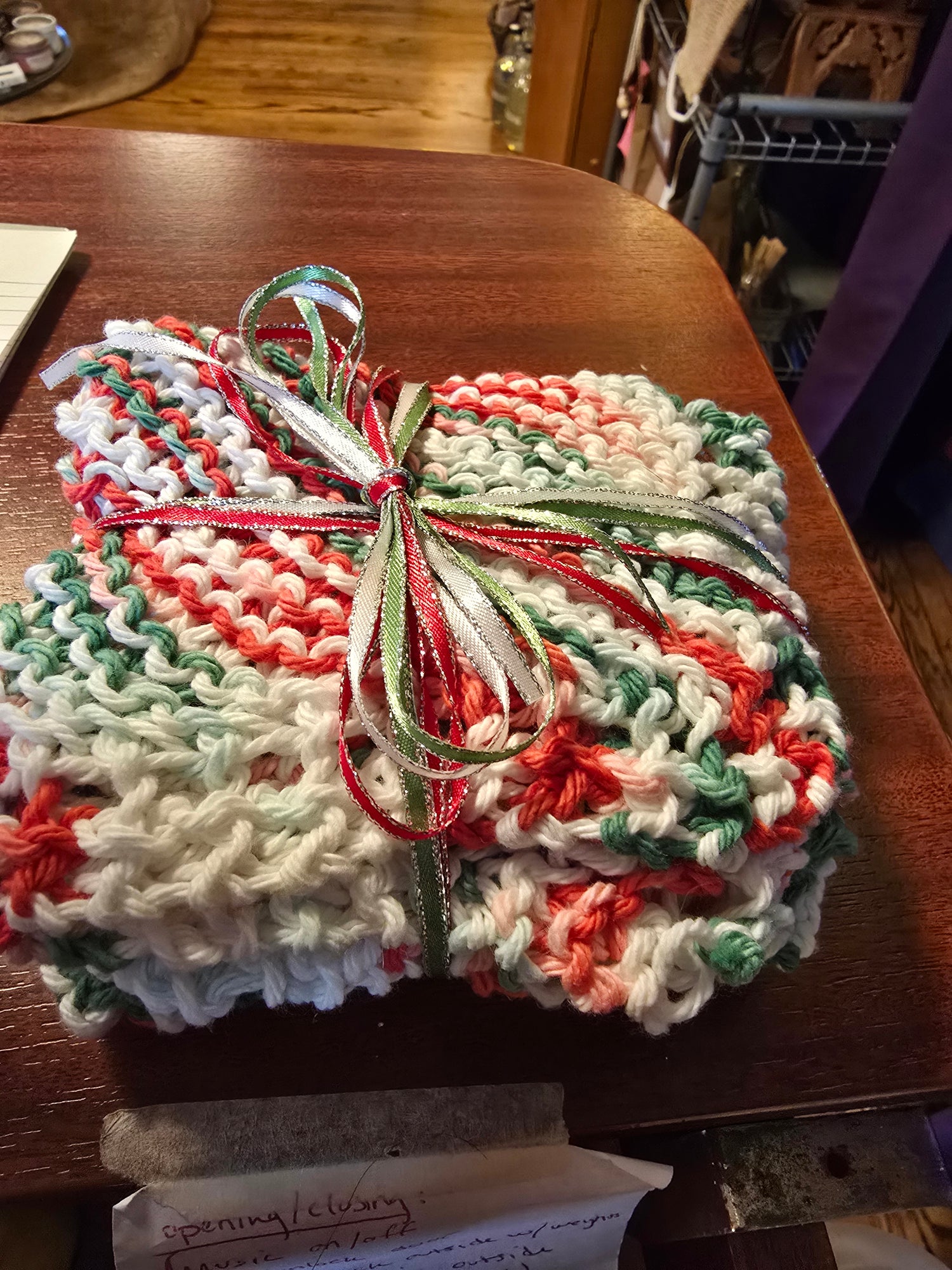 washcloths- knitted 100% cotton
