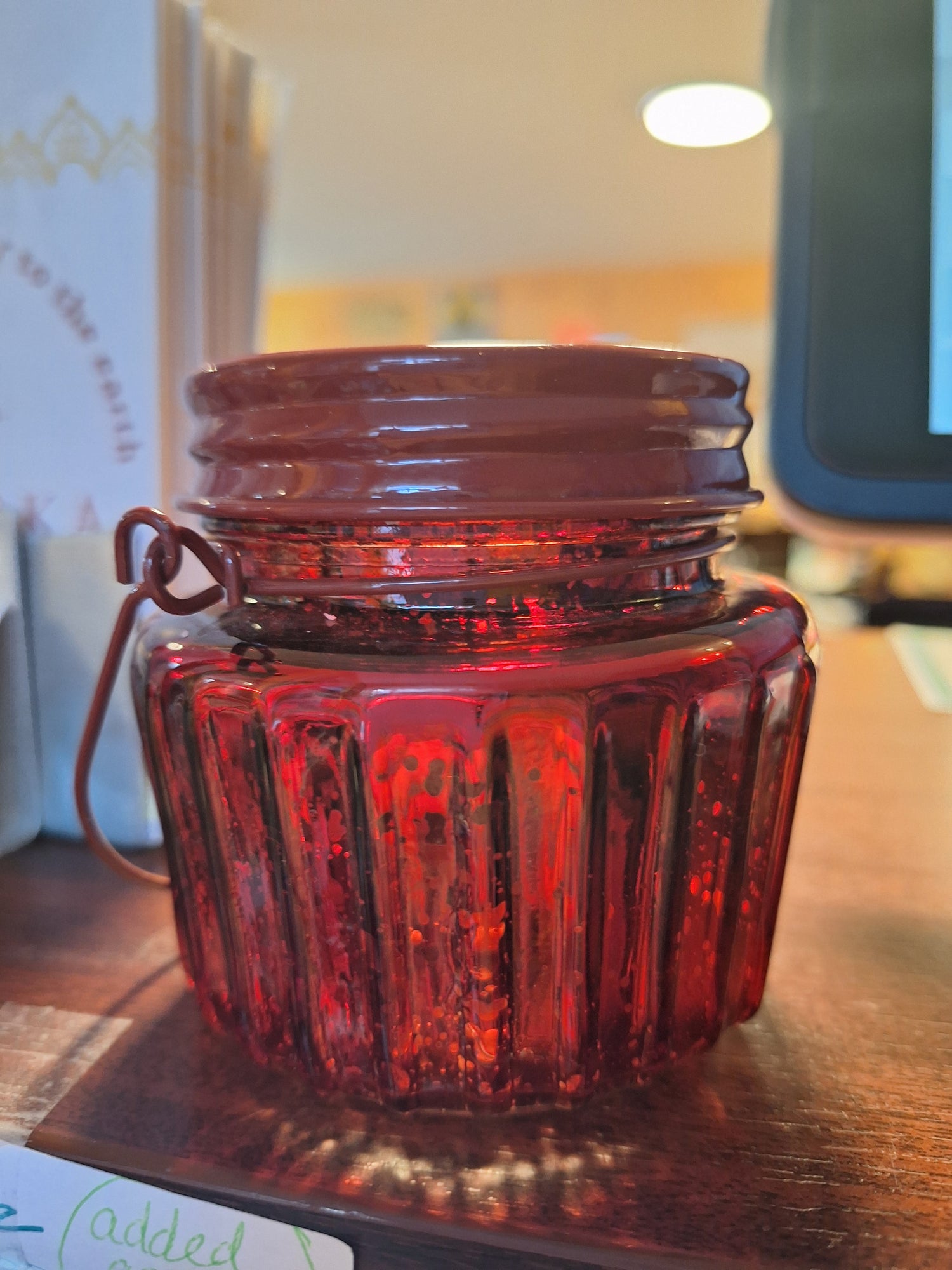 Red Candle Jar