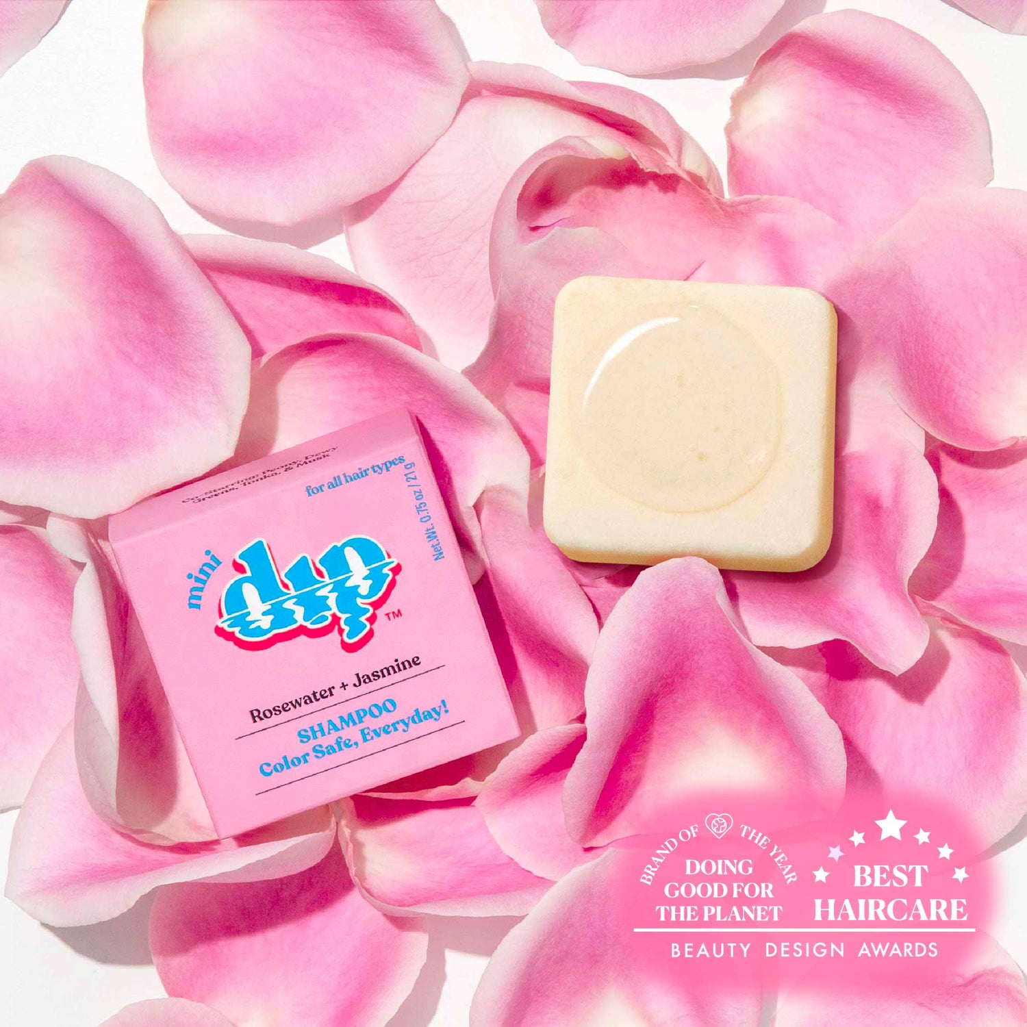 Mini Dip Shampoo Bar: Color Safe, Everyday - Rosewater & Jasmine