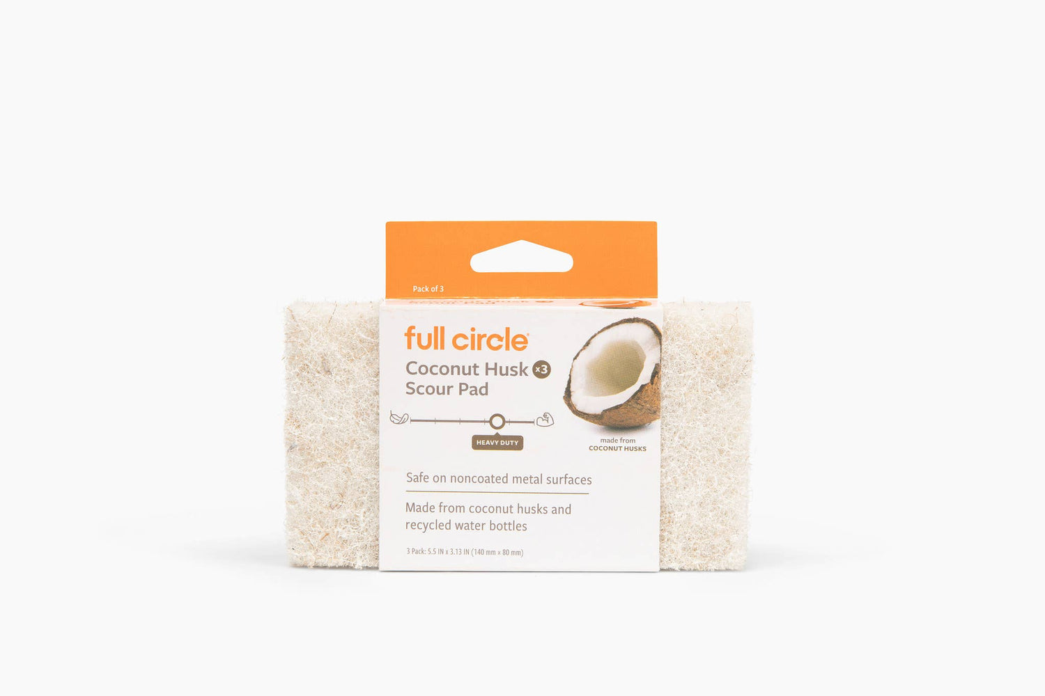 Coconut Husk Scour Pads (3pk) in CDU