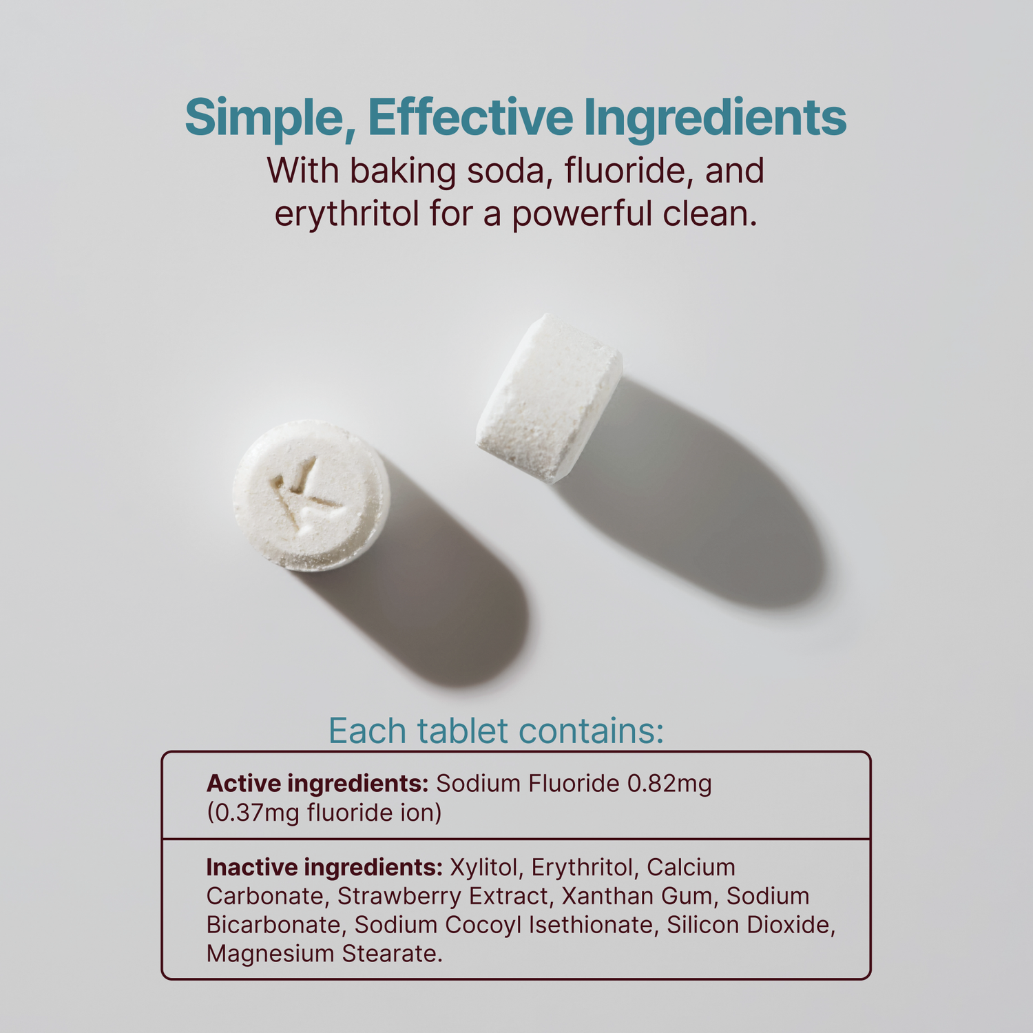 Fluoride Mint Toothpaste Tablets Refill|90 Count - Kayleen