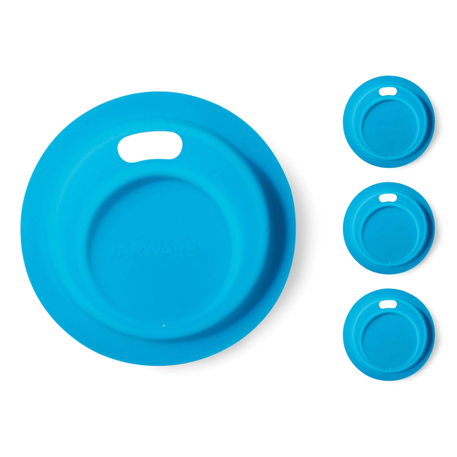 Jarware Silicone Regular Mouth Drink Lid, Blue