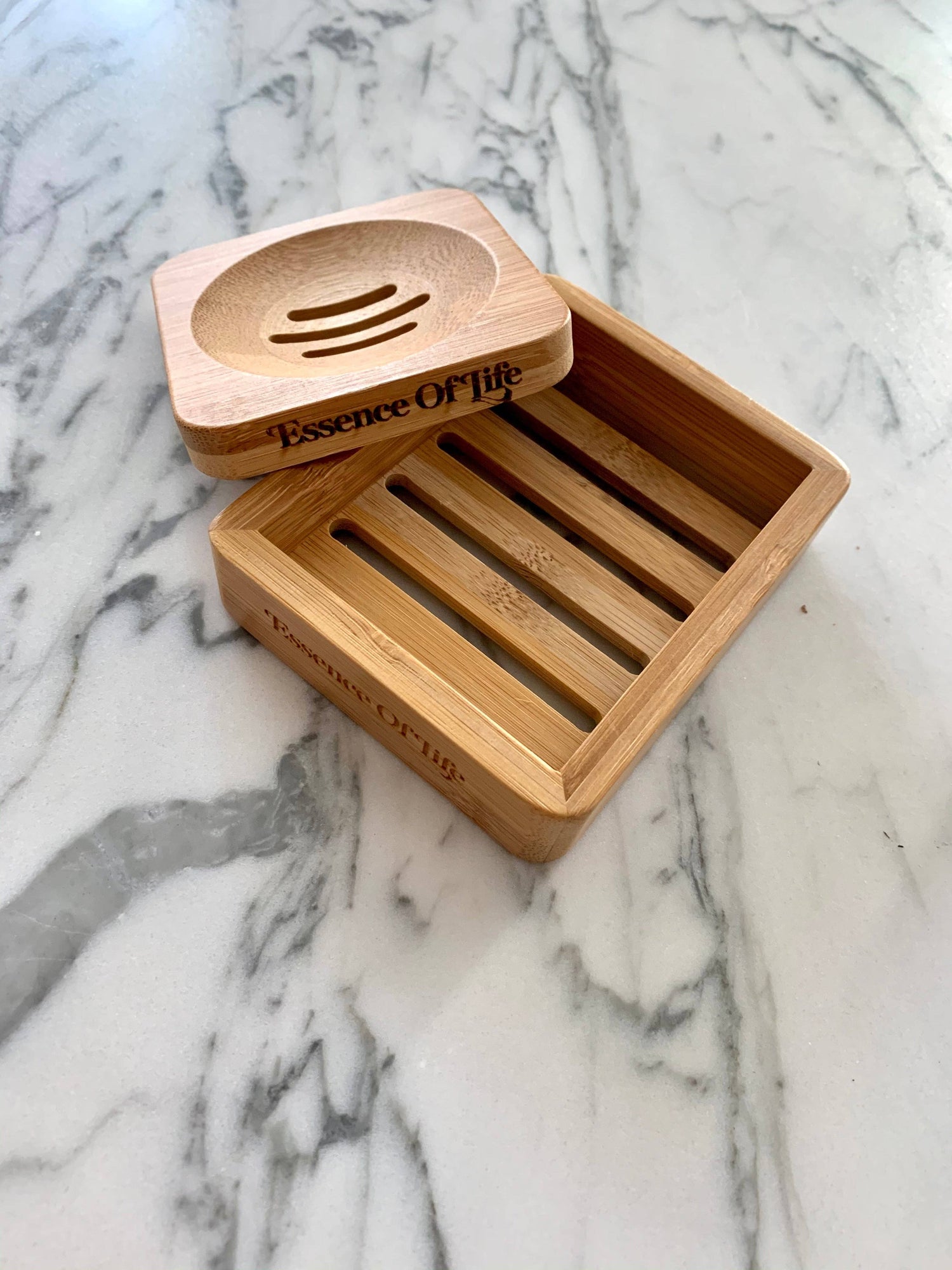 Square Bamboo Soap Dish - Essence of Life