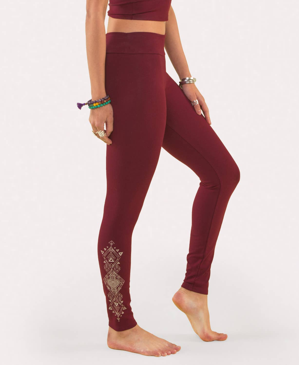 Soul Flower Love Warrior Organic Cotton Leggings - Yoga Pants