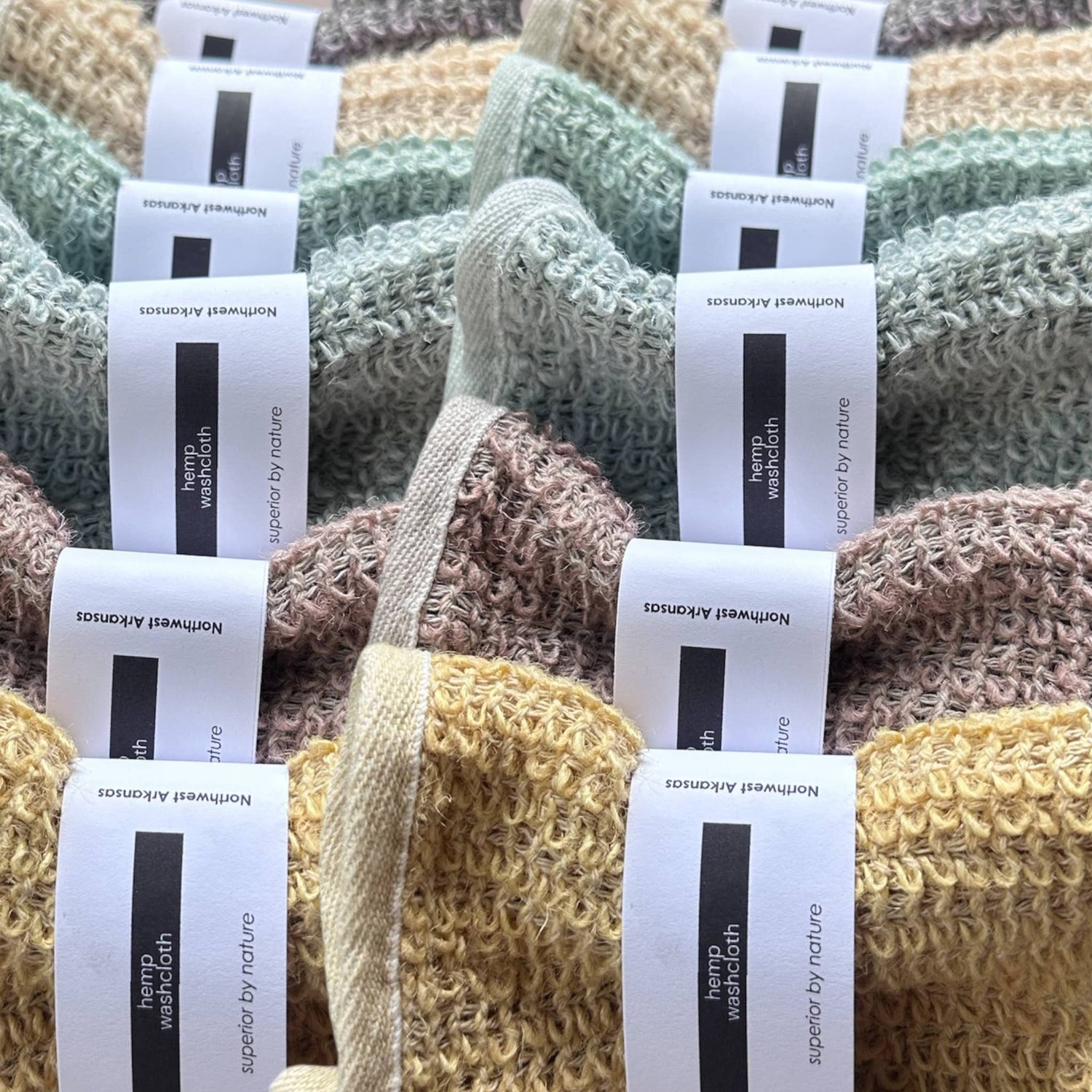 Hand-Dyed Hemp Exfoliating Washcloths