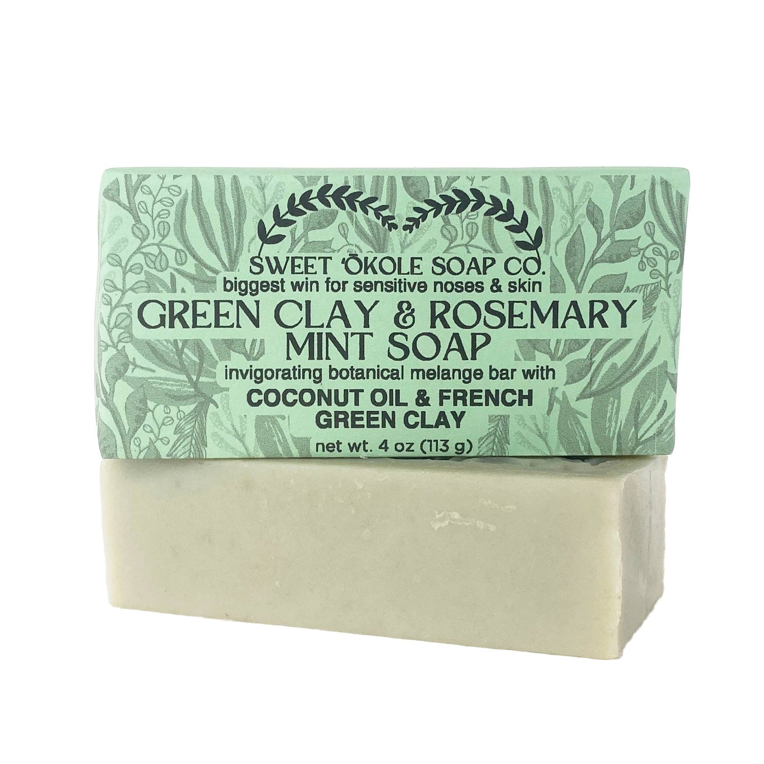 Rosemary Peppermint Soap w/ French Green Clay & Coconut Oil