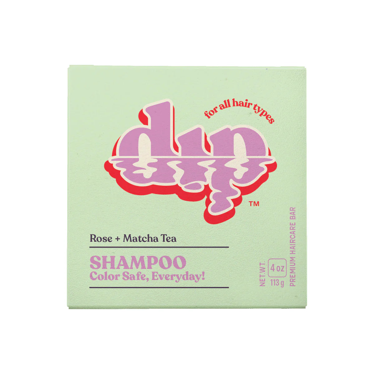 Color Safe Shampoo Bar for Every Day - Rose and Matcha Tea