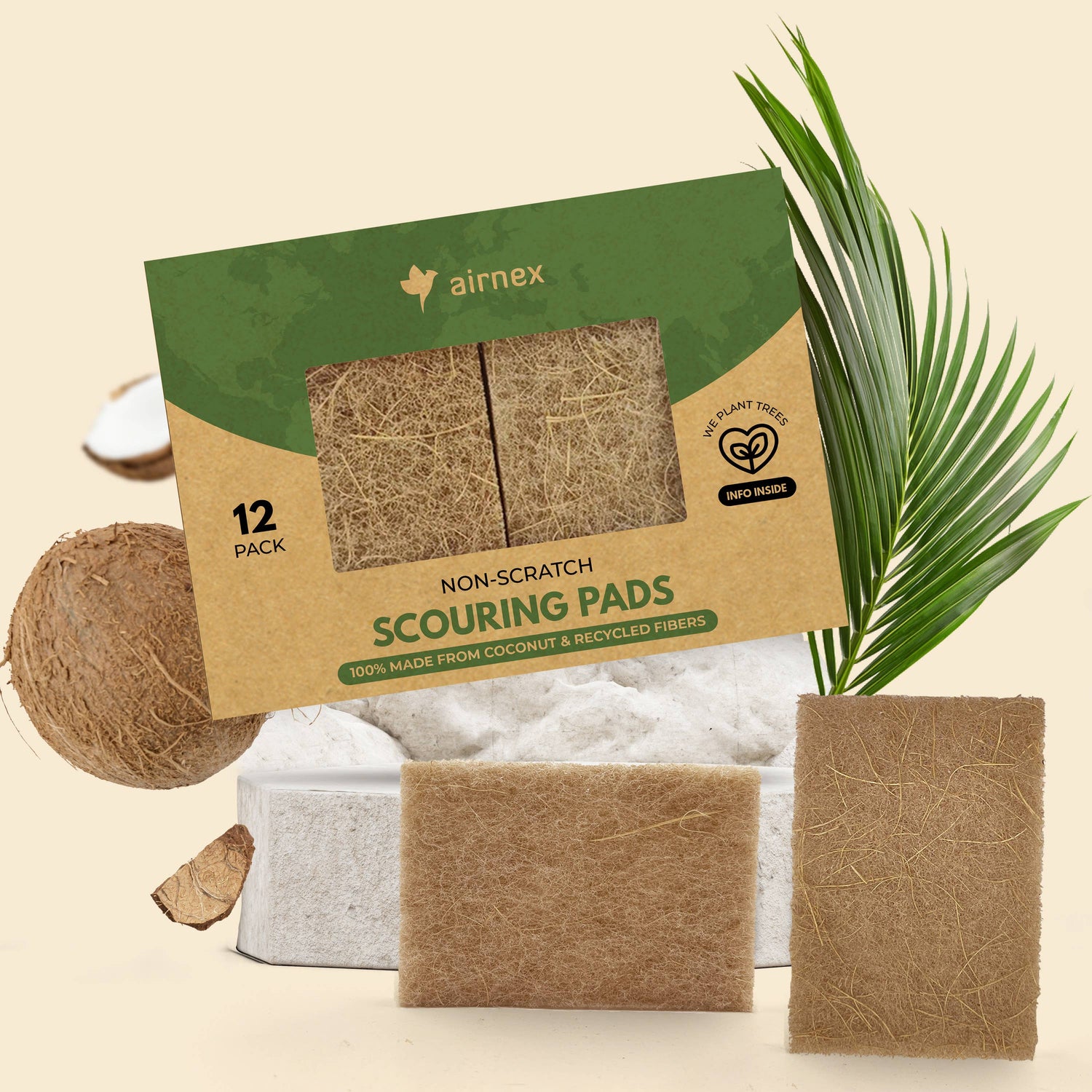 Airnex Eco-friendly Scouring Pad - Coconut Scourer