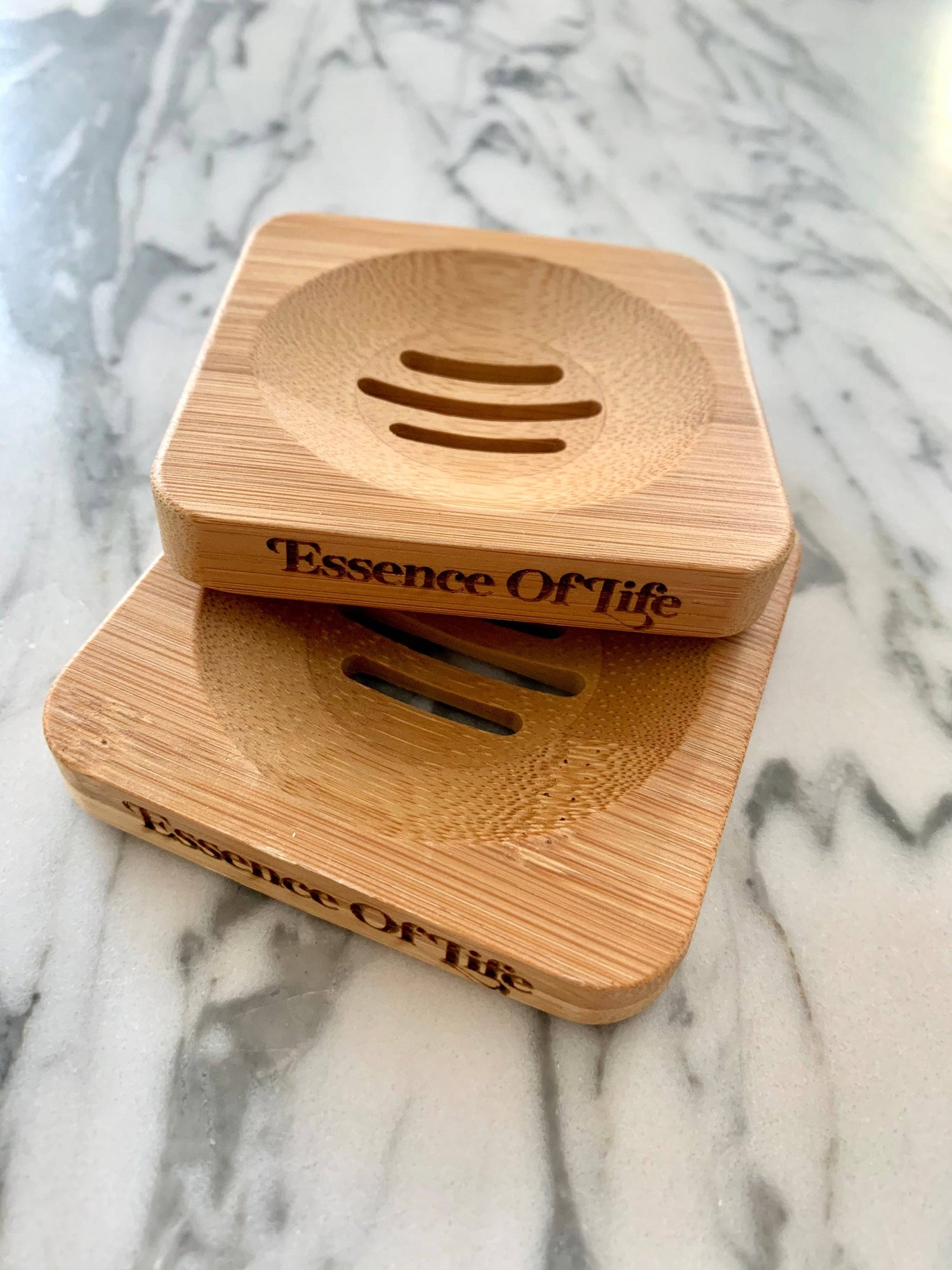 Square Bamboo Soap Dish - Essence of Life