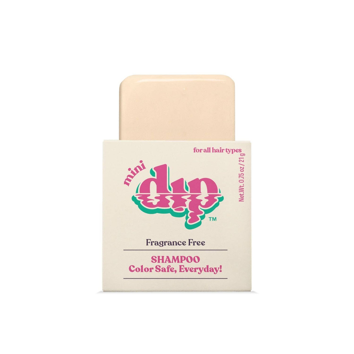 Mini Dip Shampoo Bar: Color Safe, Everyday - Fragrance Free