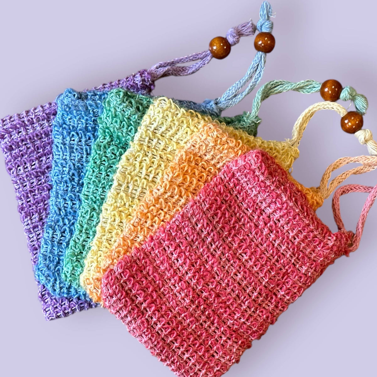 Soap Saver Bags – Rainbow Set of 6