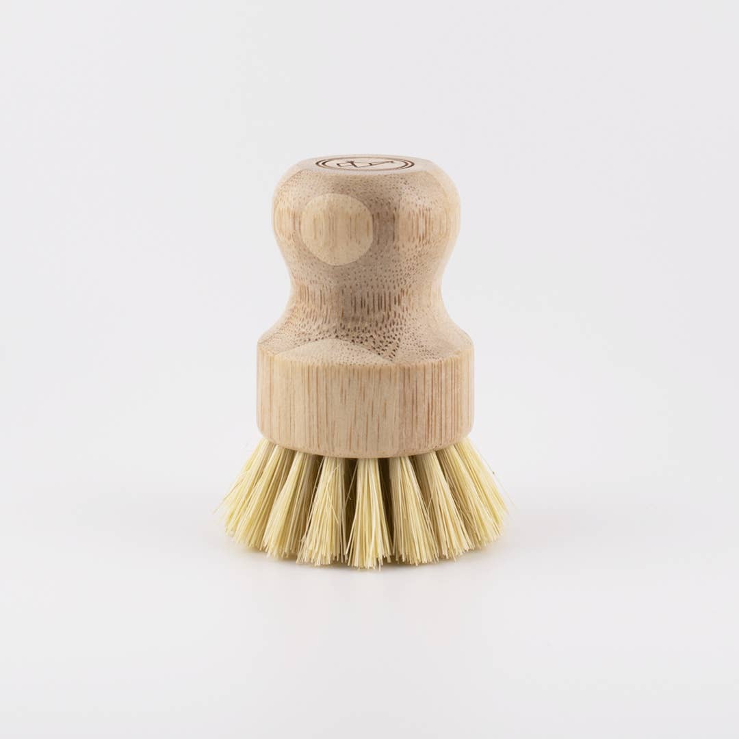 Bamboo Dish Scrub Brush Green Llama