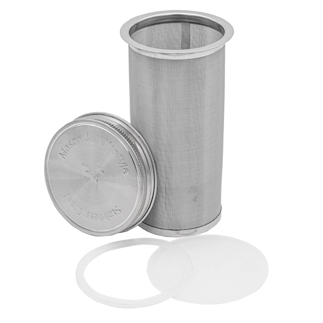 Cold Brew Coffee and Tea Maker Stainless Steel Filter Kit - Mason Jar Lifestle