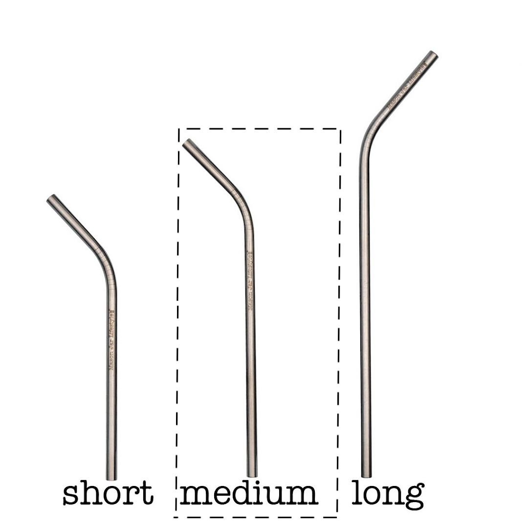 Thin Bent Stainless Steel Straw