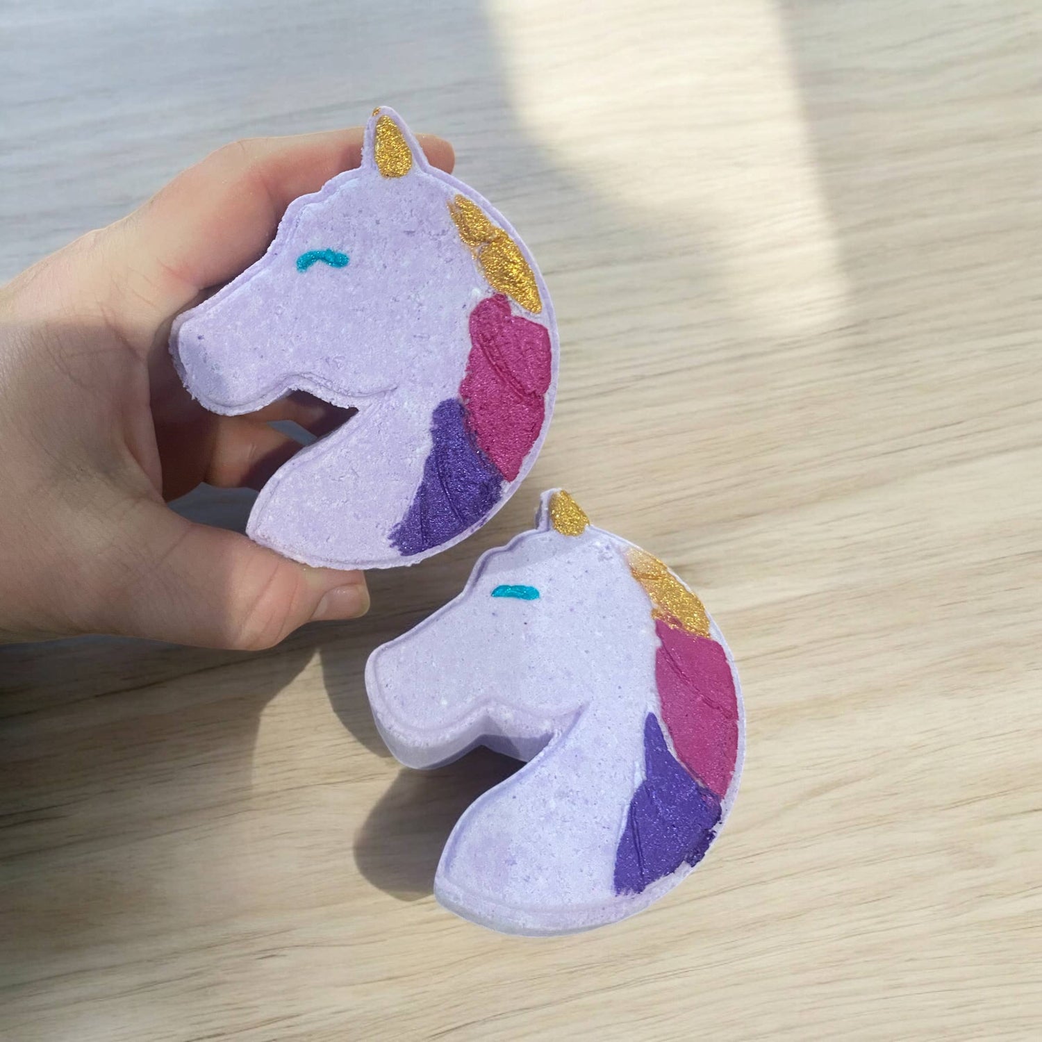 Unicorn Bath Bomb - coin surprise inside - Lavender