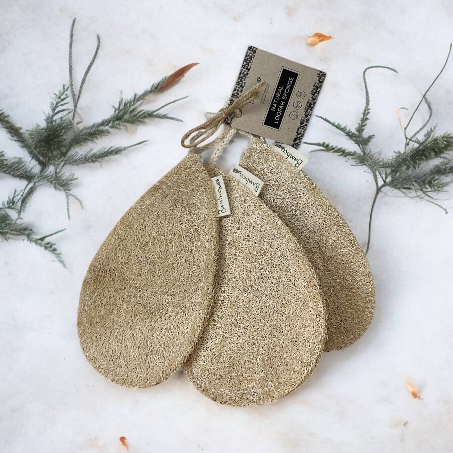 Bamboo Switch 3x Large Exfoliating Loofah -Teardrop