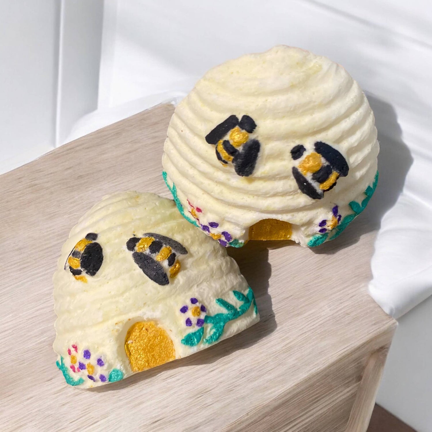 Honeybee Hive Bath Bomb with surprise