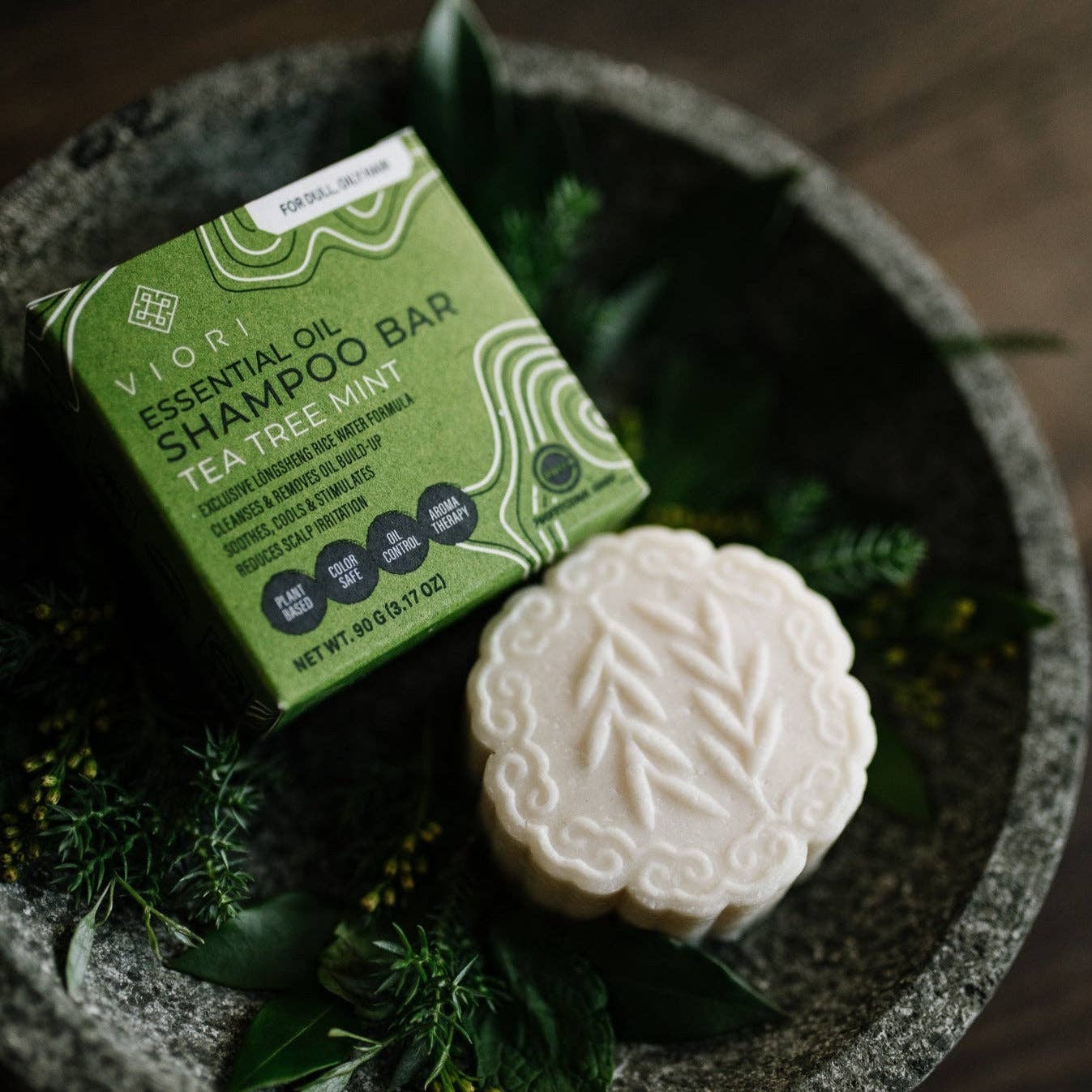 Viori Tea Tree Mint Essential Oil Shampoo Bar