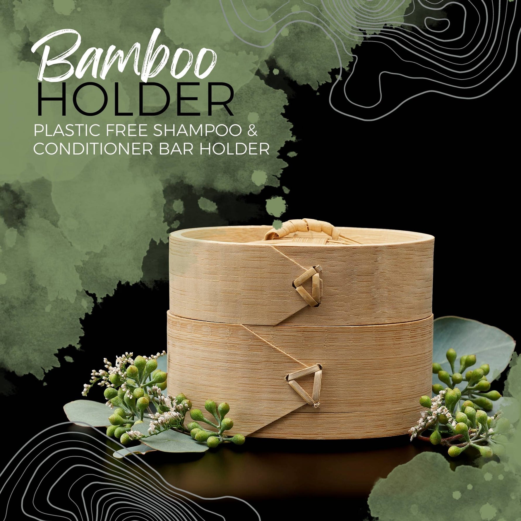 Viori Bamboo Bar Holder for VIORI Shampoo + Conditioner