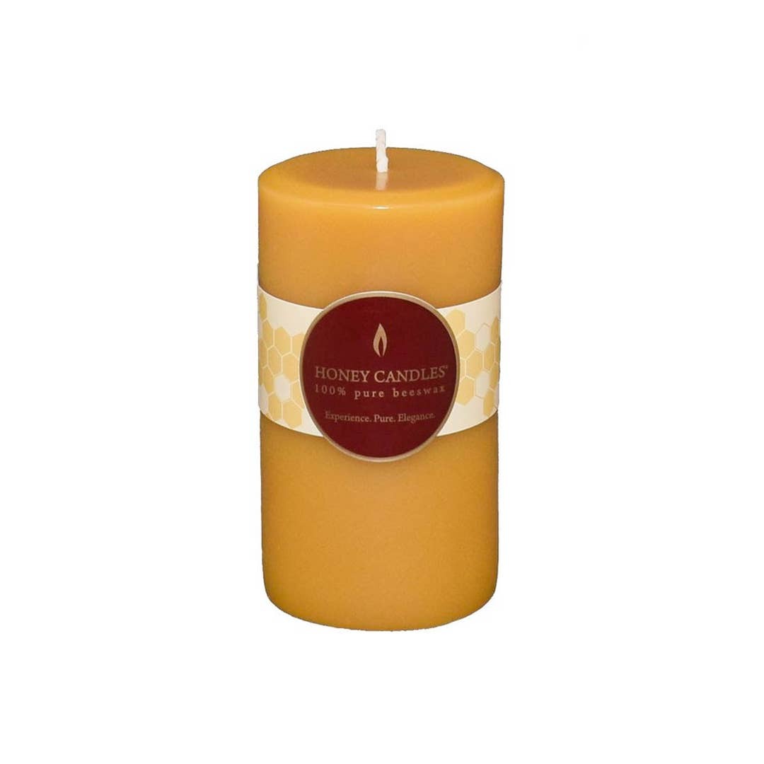 Honey Candles - Beeswax Pillar Candle - 5" Natural