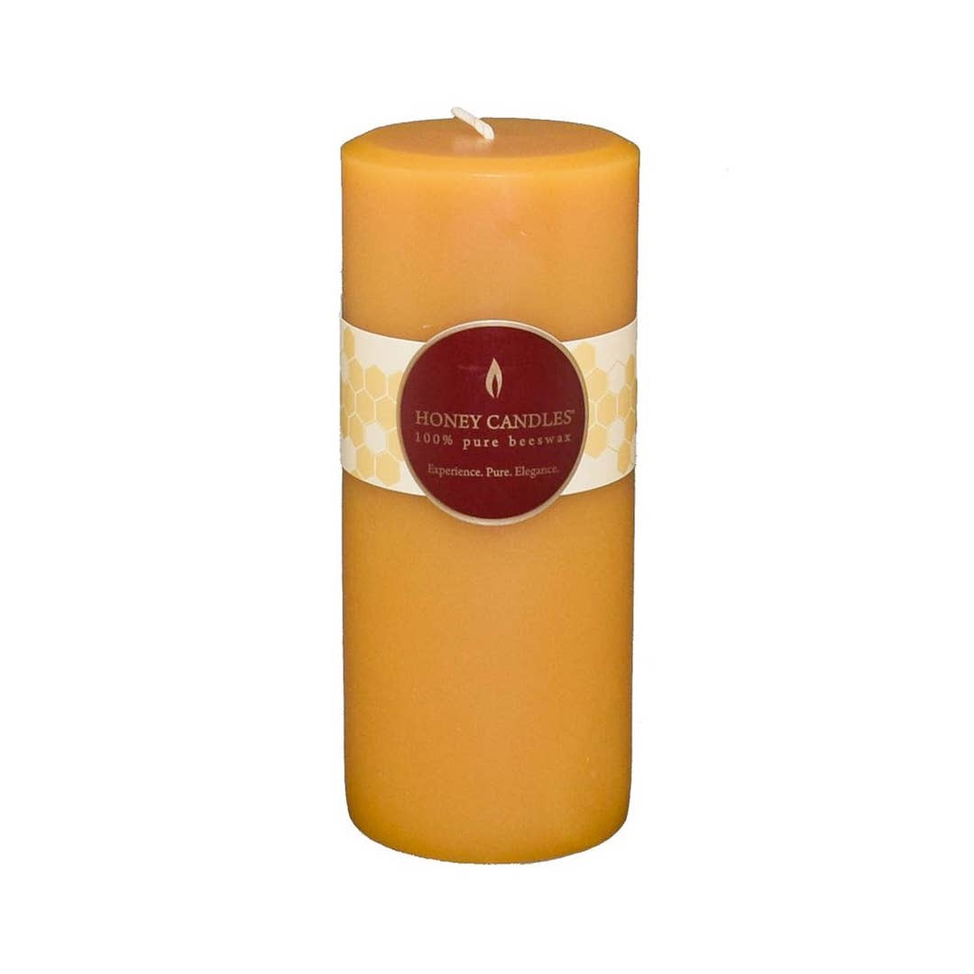 Honey Candles - Beeswax Pillar Candle - 7" Natural