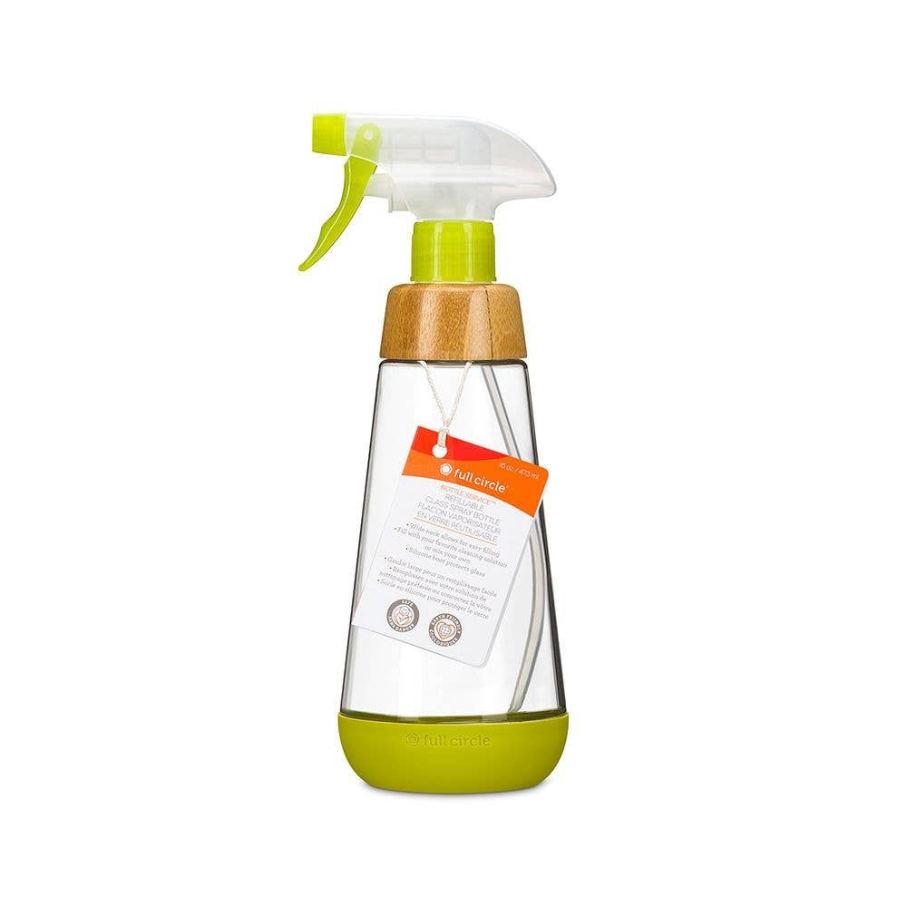 Full Circle Home - Bottle Service Glass Spray Bottle: Green