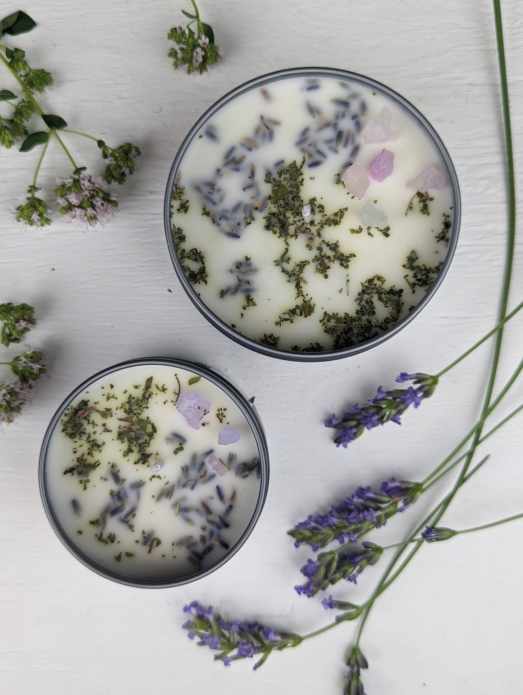 Ash & Rose - Sooothe Lavender Mint Loaded Tin Candle Herb Soy Wax Gift