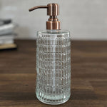 The Bottle Shoppe - 17oz Retro Glass Soap Dispenser bottles with metal pumps