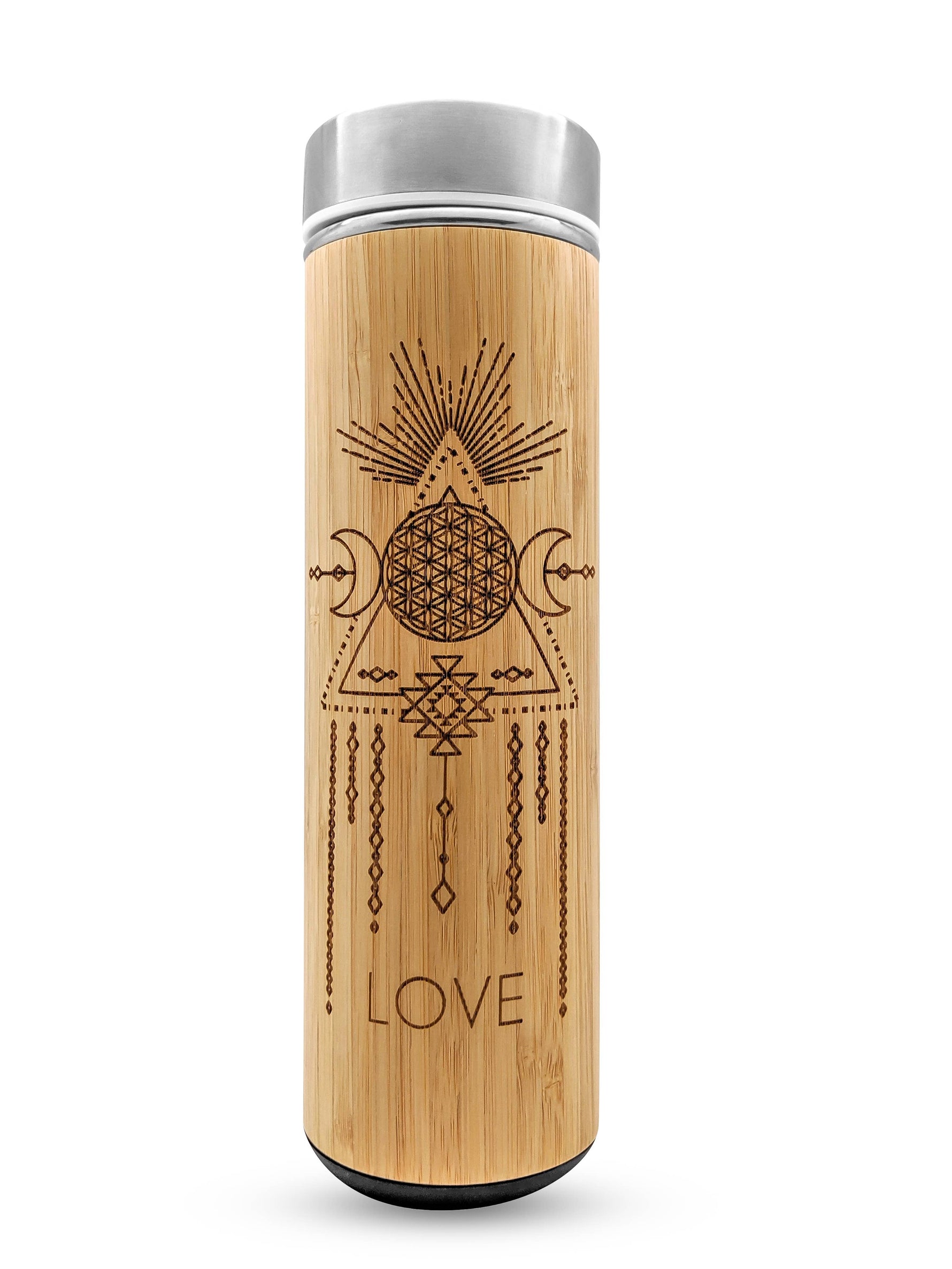 Bhavana Bottle - 17.9oz Bamboo Tumbler - Love