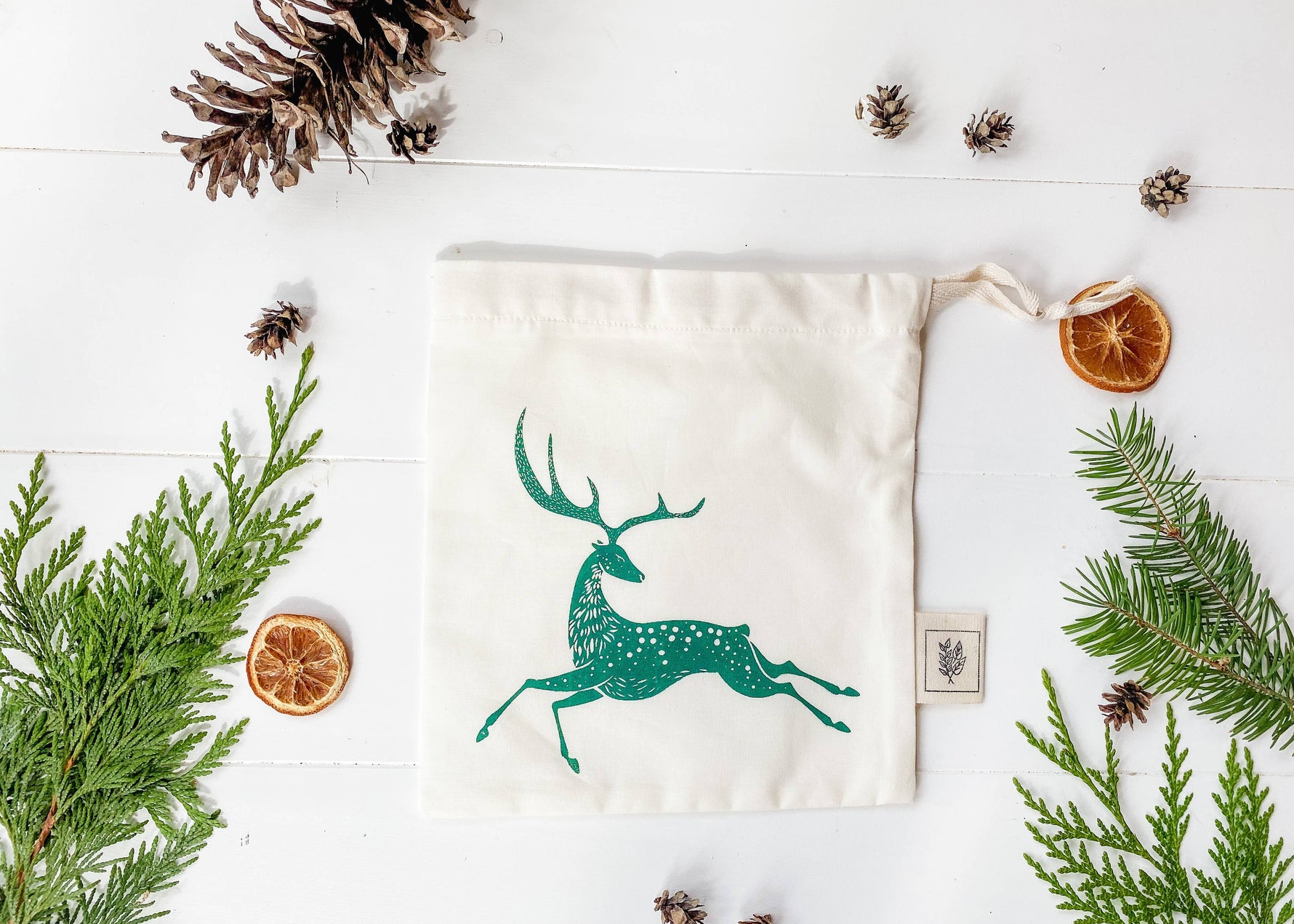 Your Green Kitchen - Reusable bag / Gift bag / Deer