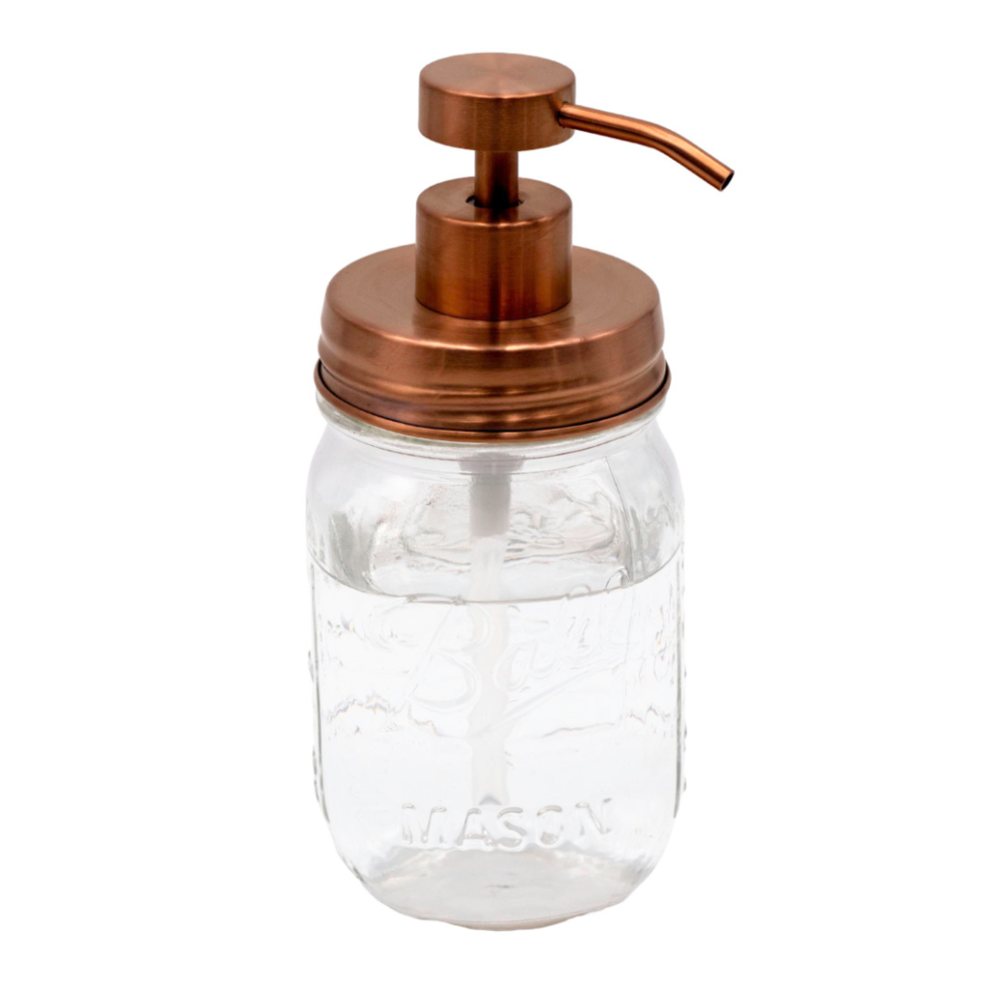 mason jar soap pump-- Rose Gold Soap Pump Lid Kit for Regular Mouth Mason Jars