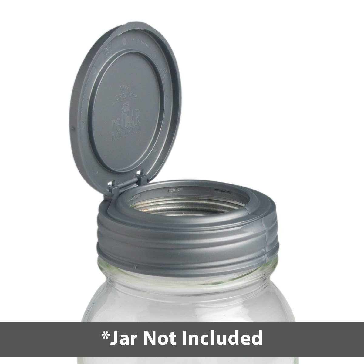 reCAP Mason Jars - reCAP® Mason Jars Lid FLIP Cap, Regular Mouth | Case of 12