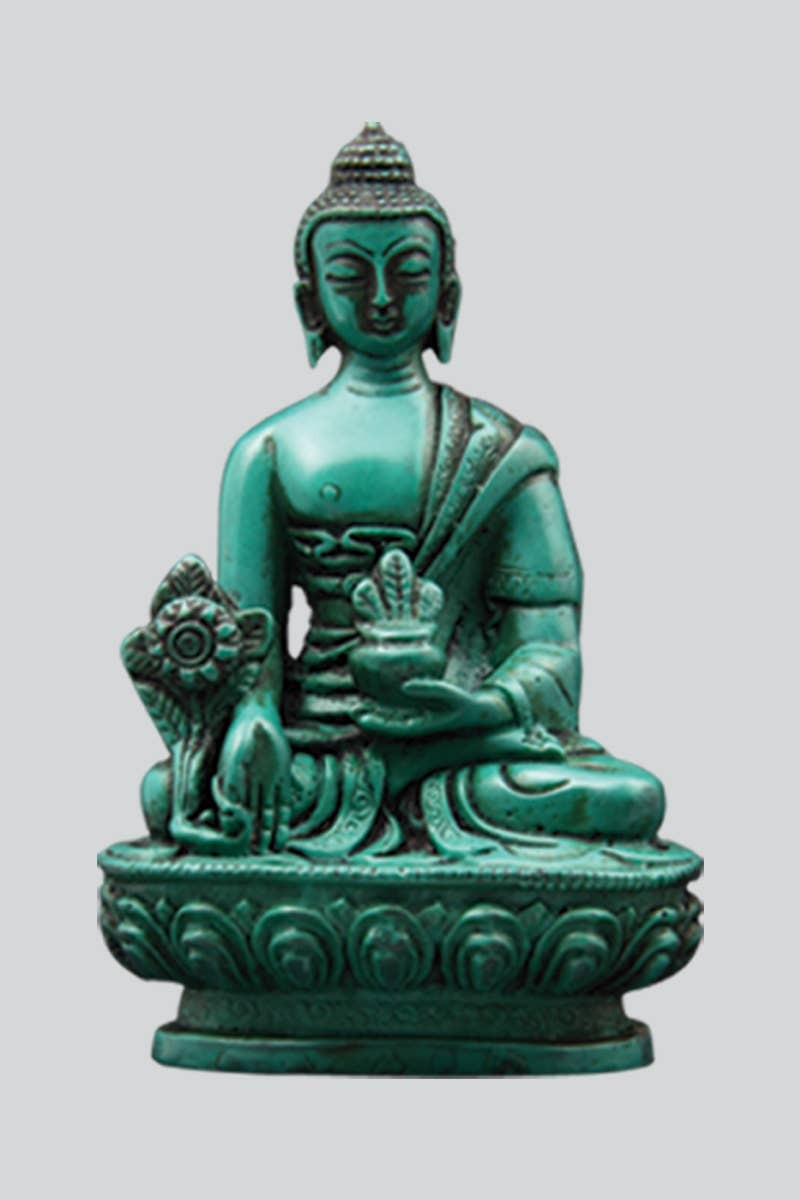 Kathmandu Imports - Green Medicine Buddha Resin Statue (CL-200)