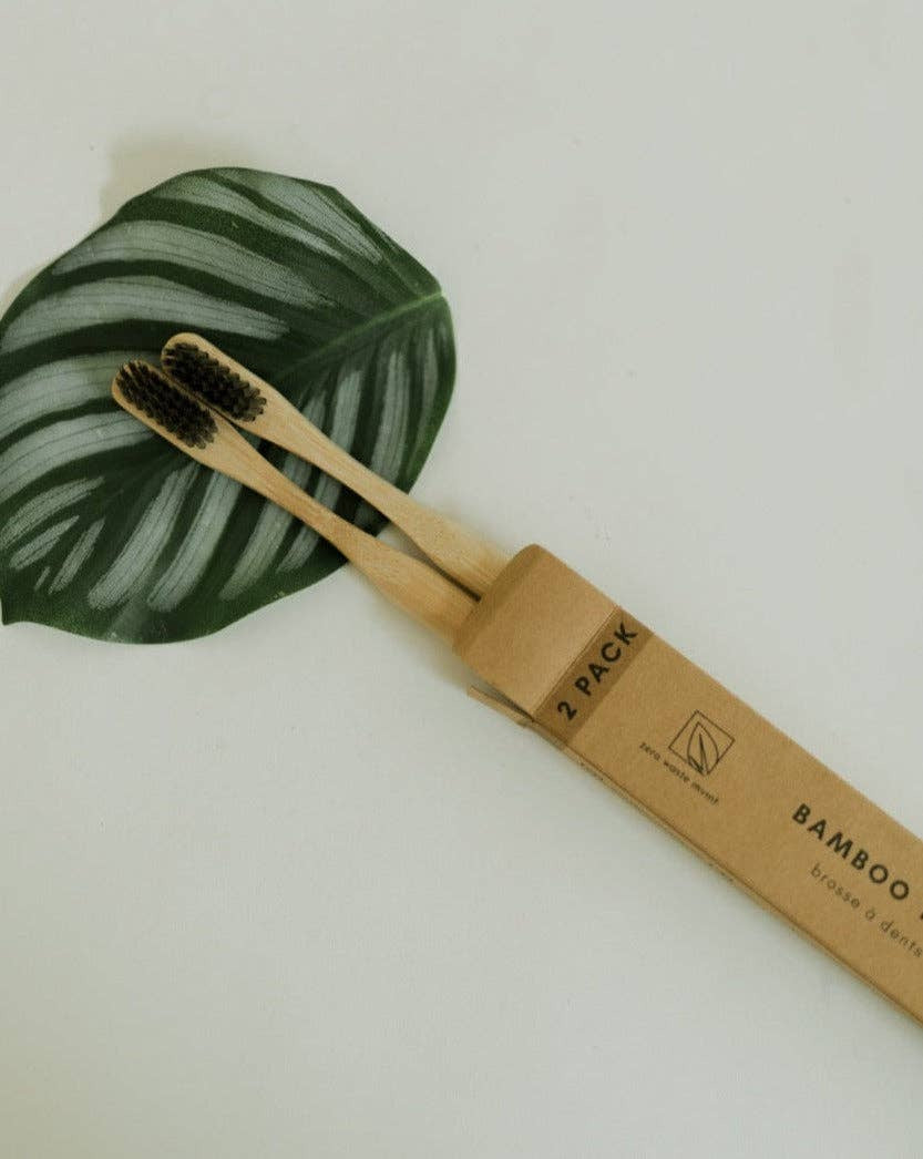 Zero Waste MVMT - 2 Pack Bamboo Toothbrush | Zero Waste, Sustainably Sourced