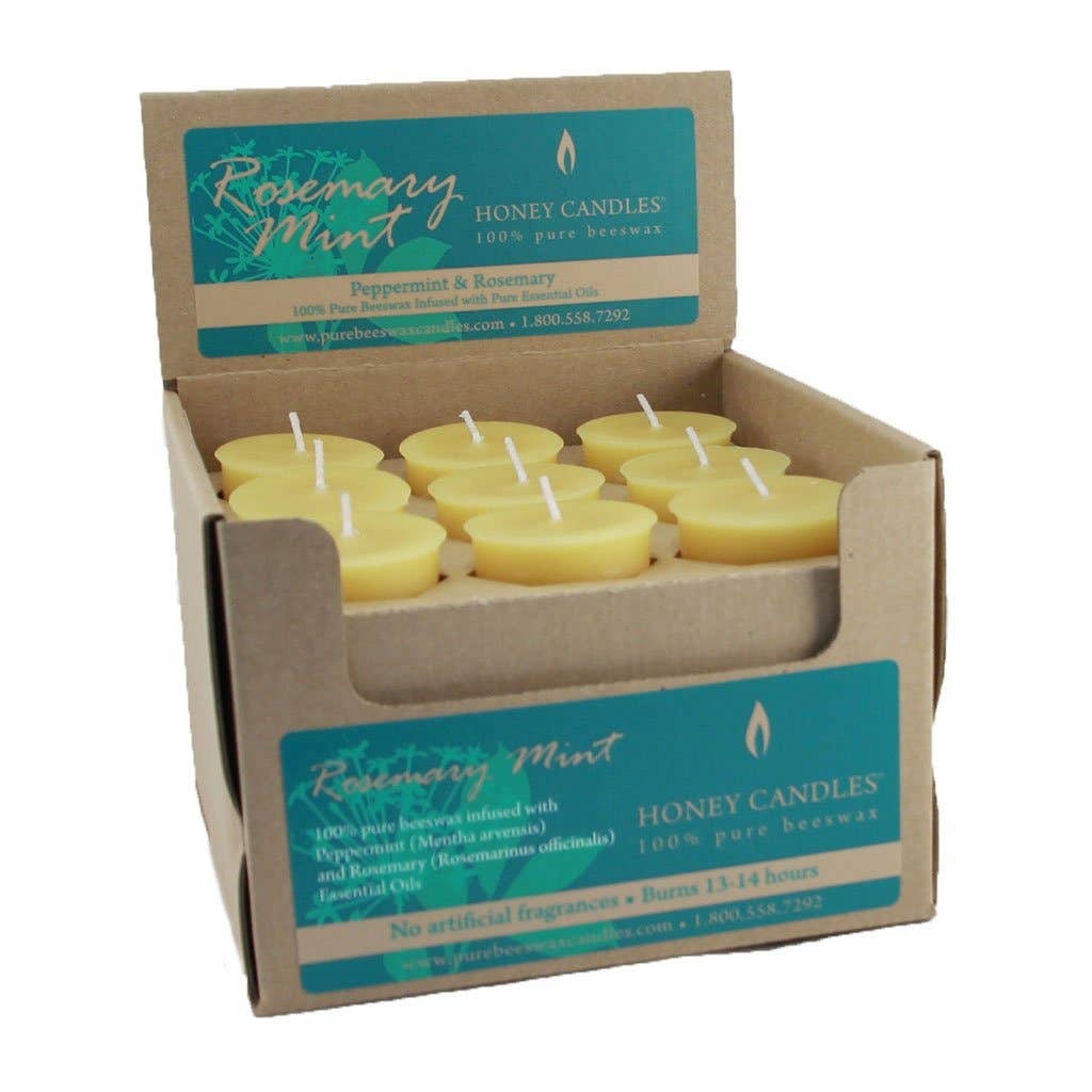 Rosemary Mint Beeswax Votive Candles