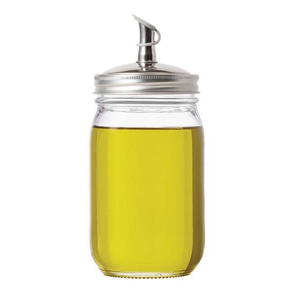 Jarware Stainless Steel Oil Cruet Lid, Regular Mouth